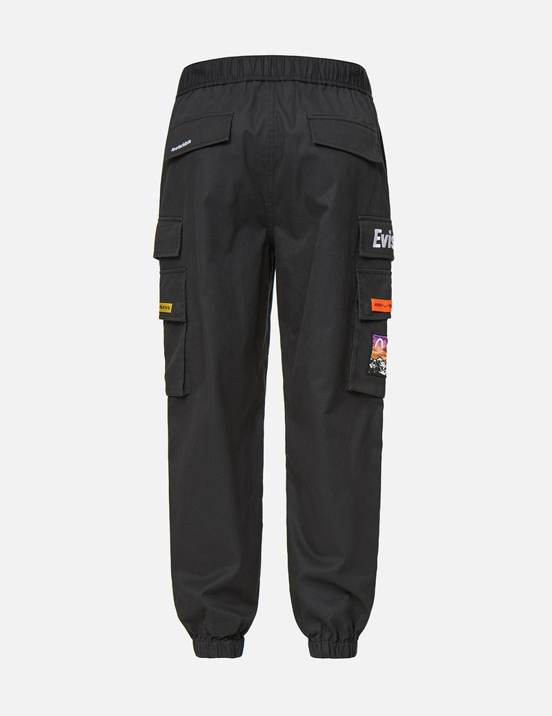 EVISU Logo and Seagull Embroidered Cargo Pants outlook