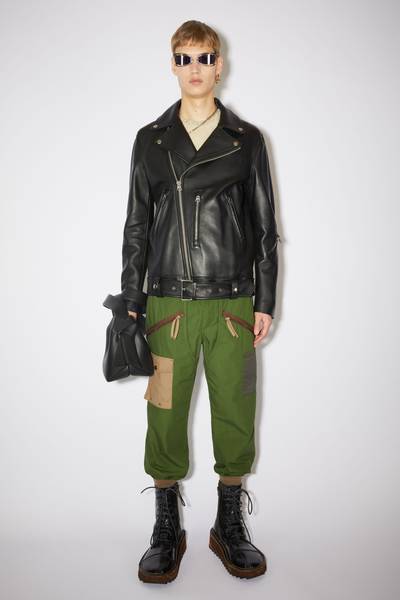 Acne Studios Leather biker jacket - Black outlook