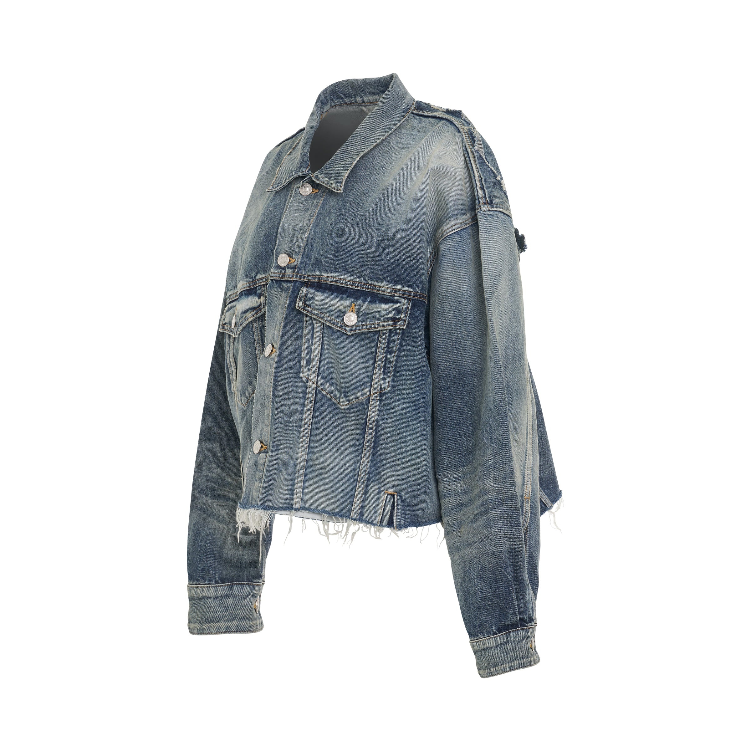 Deconstructed Jacket in Pale Blue - 2