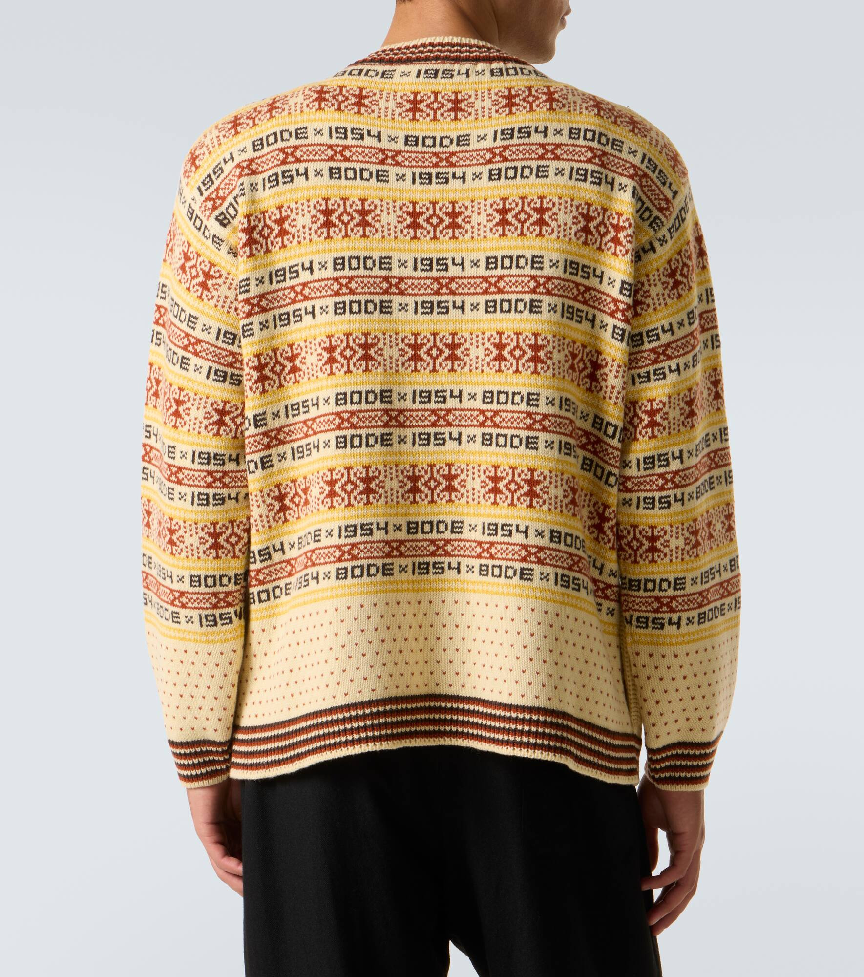 Marzipan jacquard wool cardigan - 4