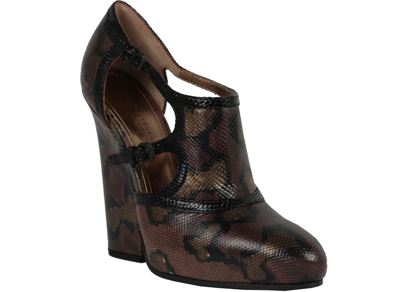 Bottega Veneta Chunky Heel Almond Toe Pump Leather (Women's) - 2
