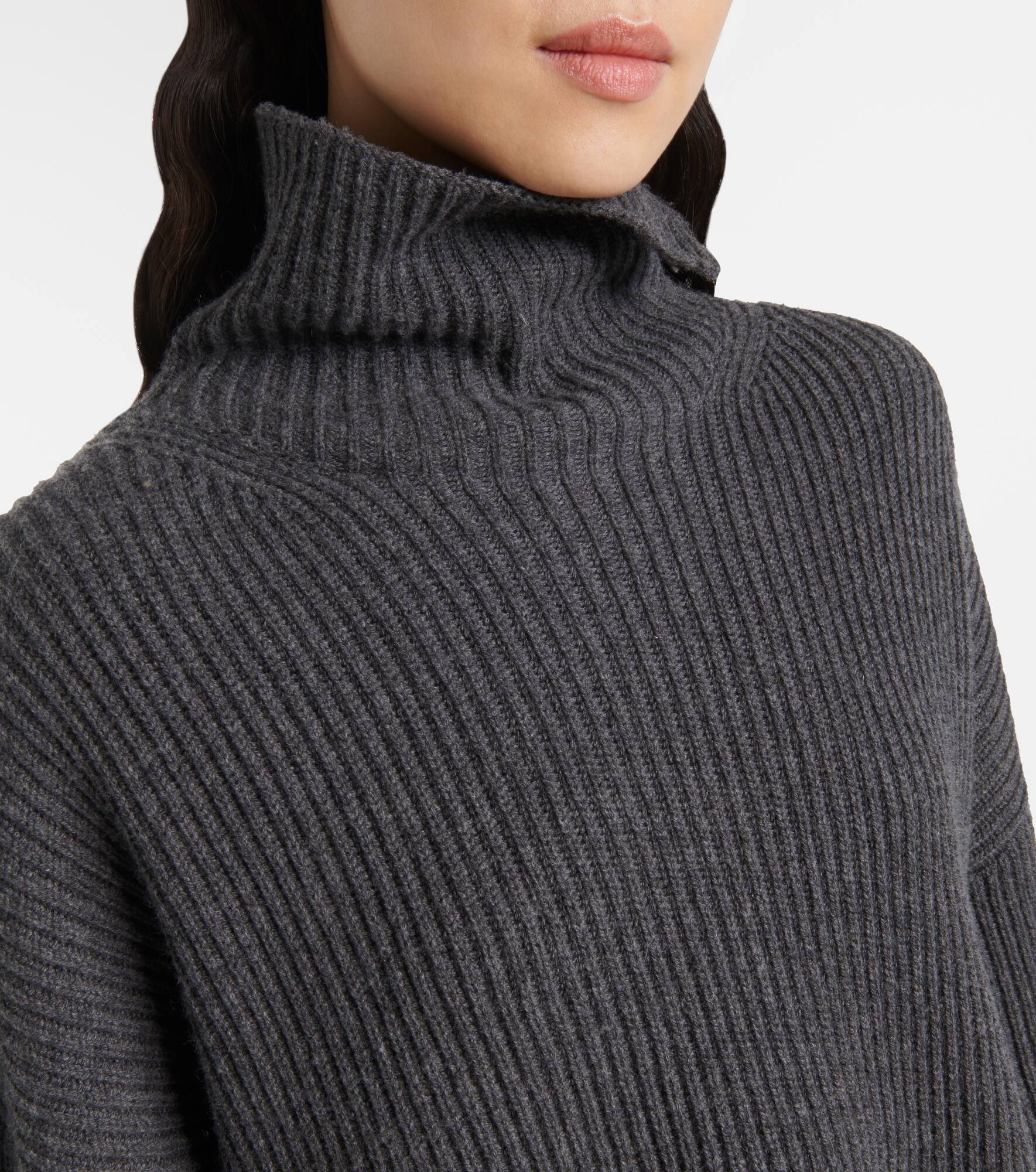 Ribbed-knit wool-blend turtleneck sweater - 4
