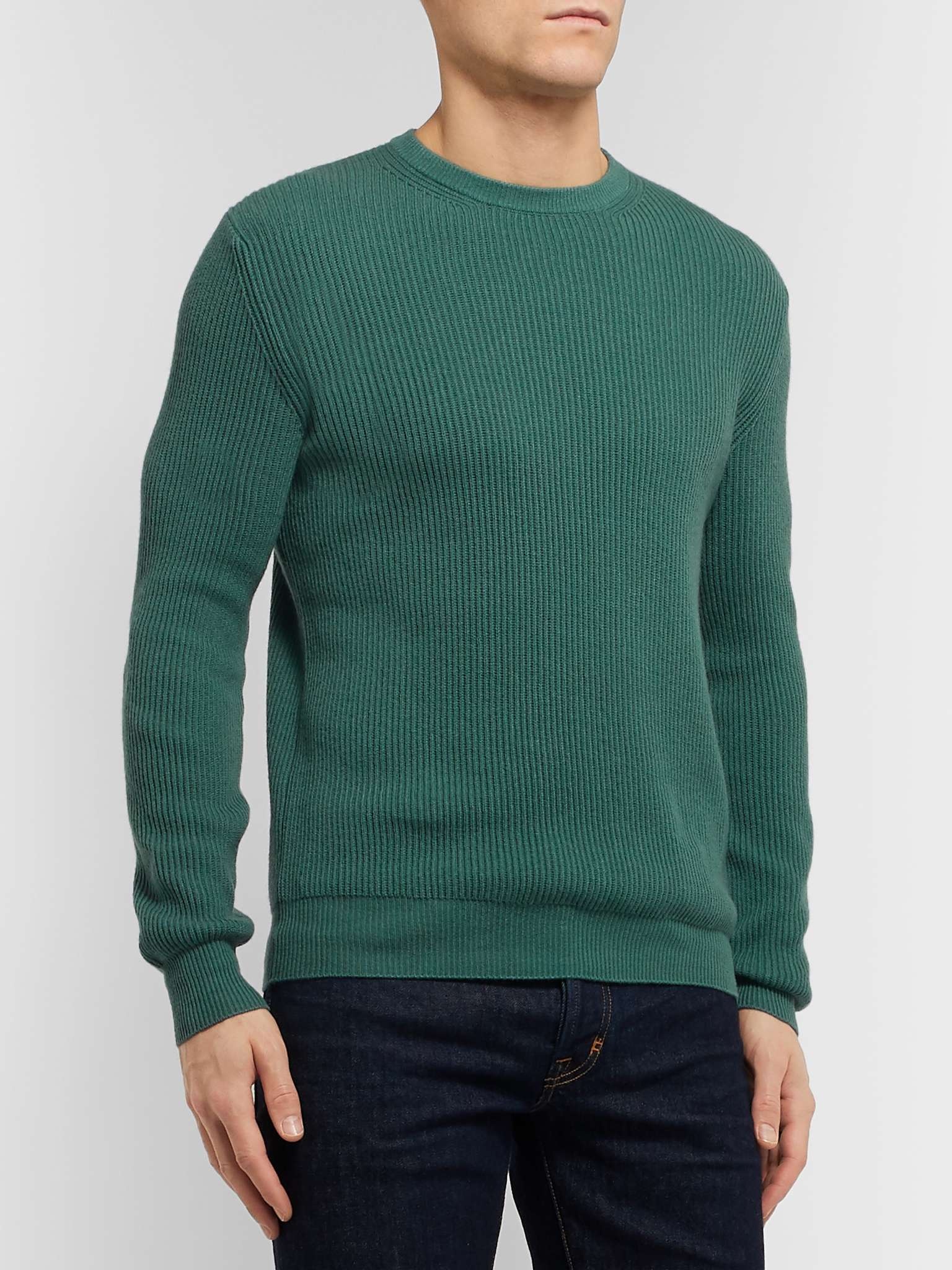 Ribbed Cashmere Sweater - 4