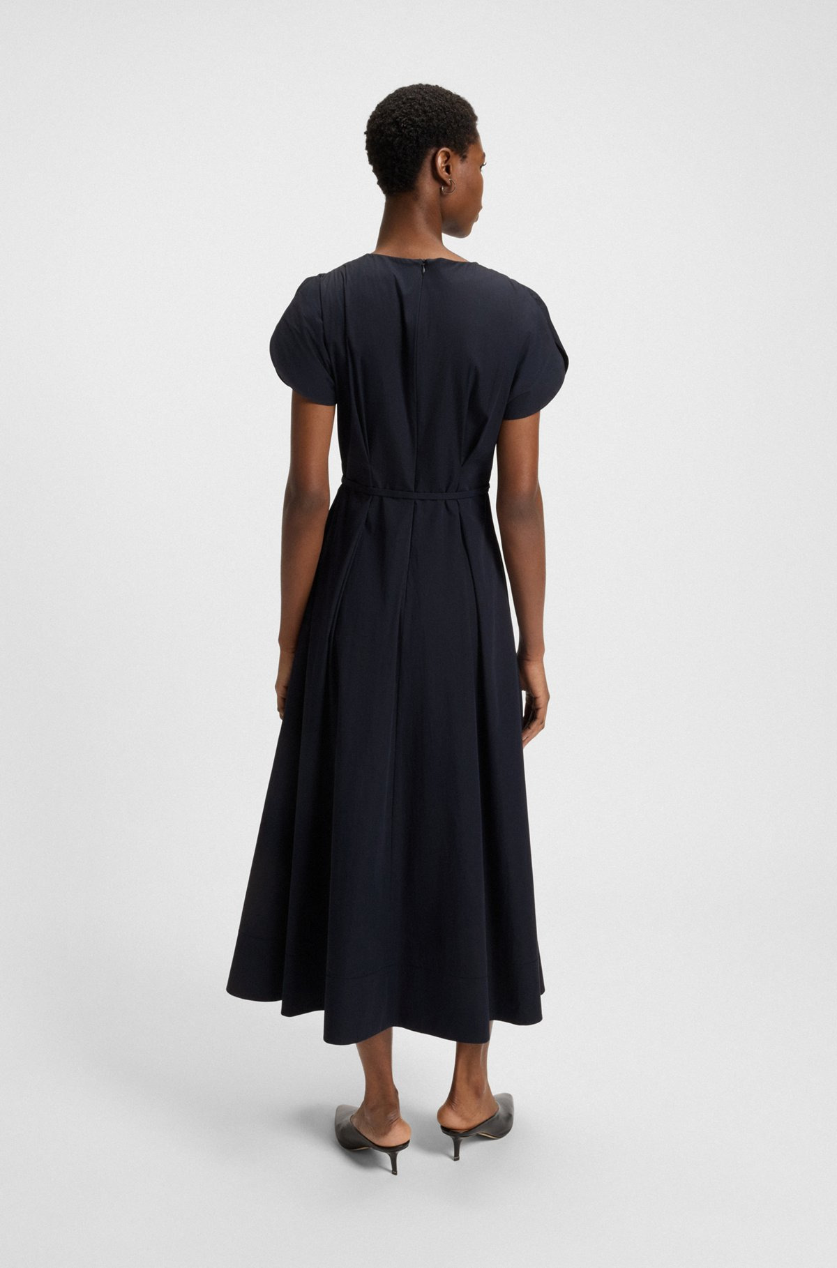 DRESS WITH BUCKLED BELT - 4