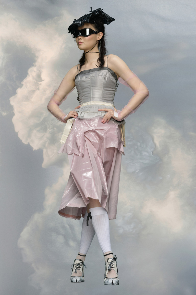 Laminated taffeta midi skirt 3