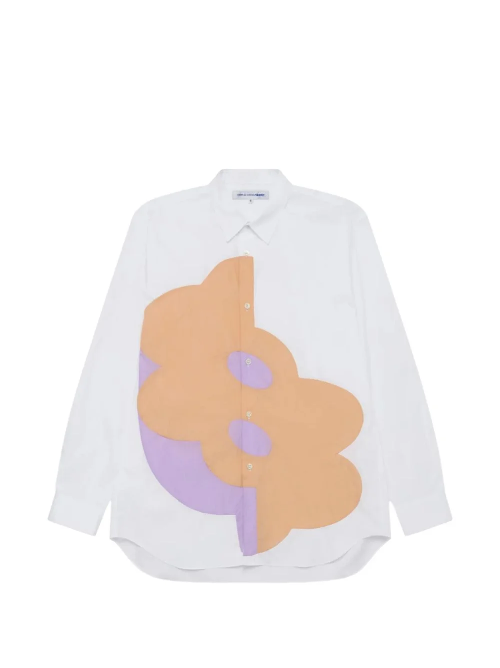 print-detail long-sleeve shirt - 1