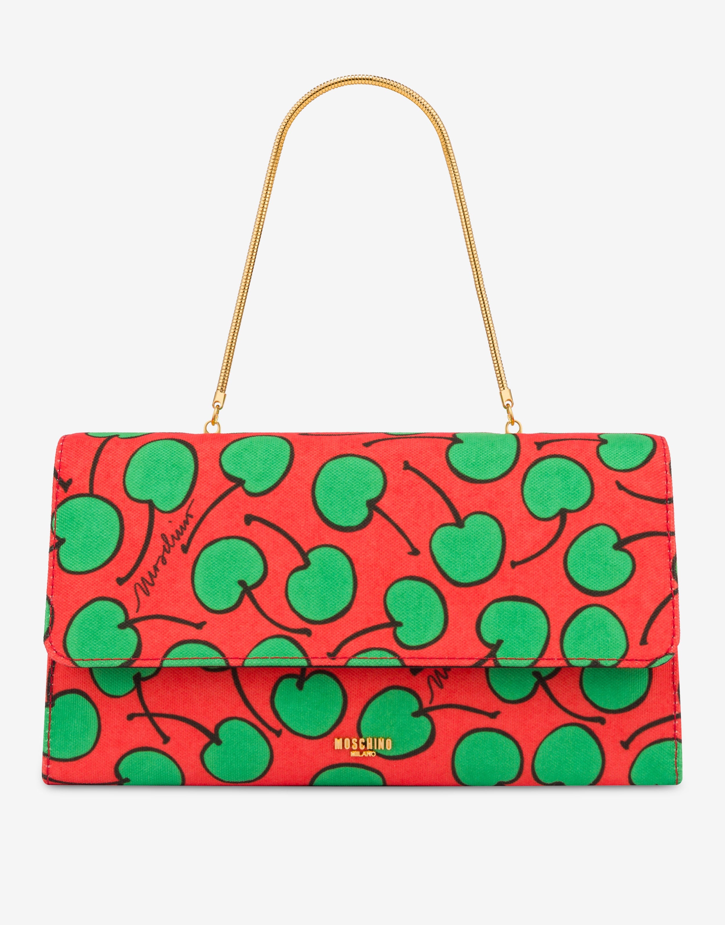 ALL-OVER CHERRY CANVAS SHOULDER BAG - 1