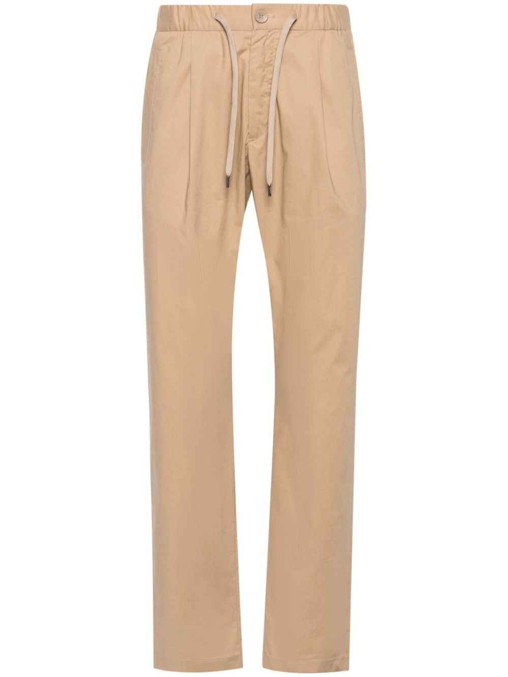 inverted-pleat tapered trousers - 1