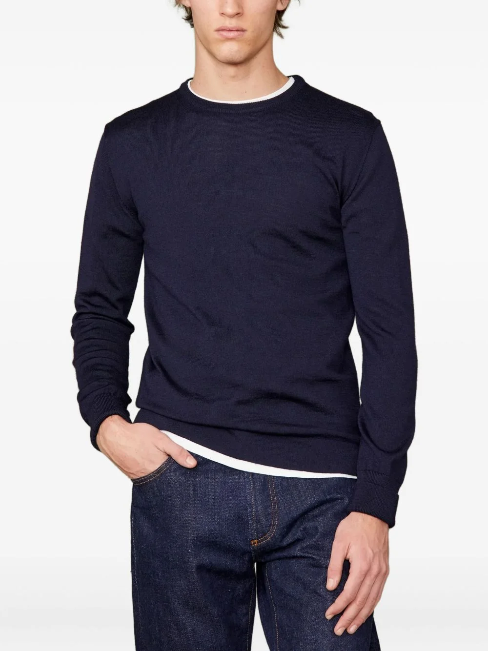 crew-neck long-sleeve sweater - 1