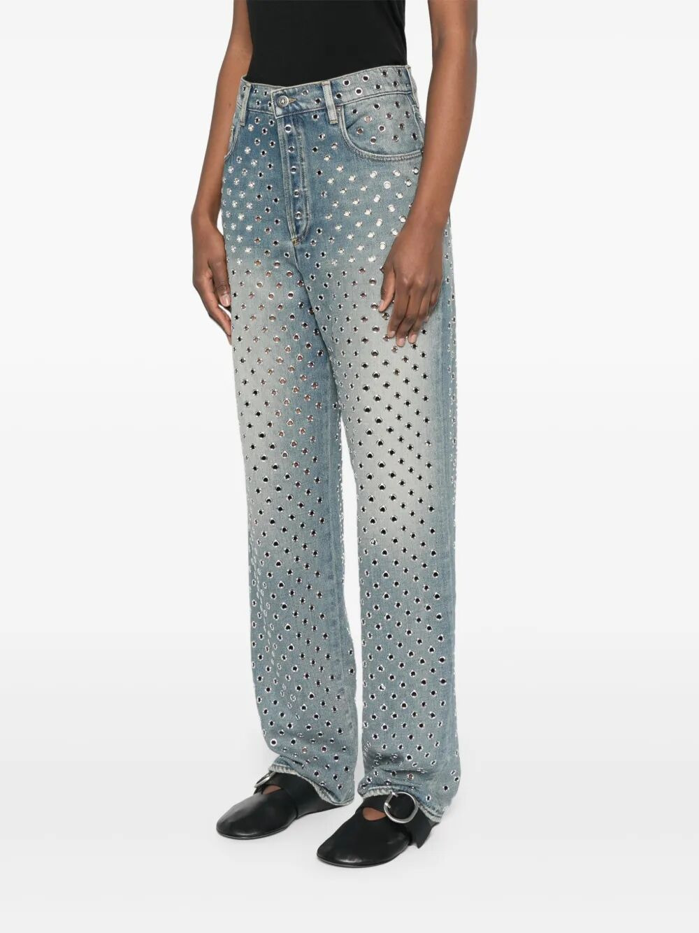 Golden Goose Women Journey W`S Pant Kim Sand Wash All Over Eyelet - 3