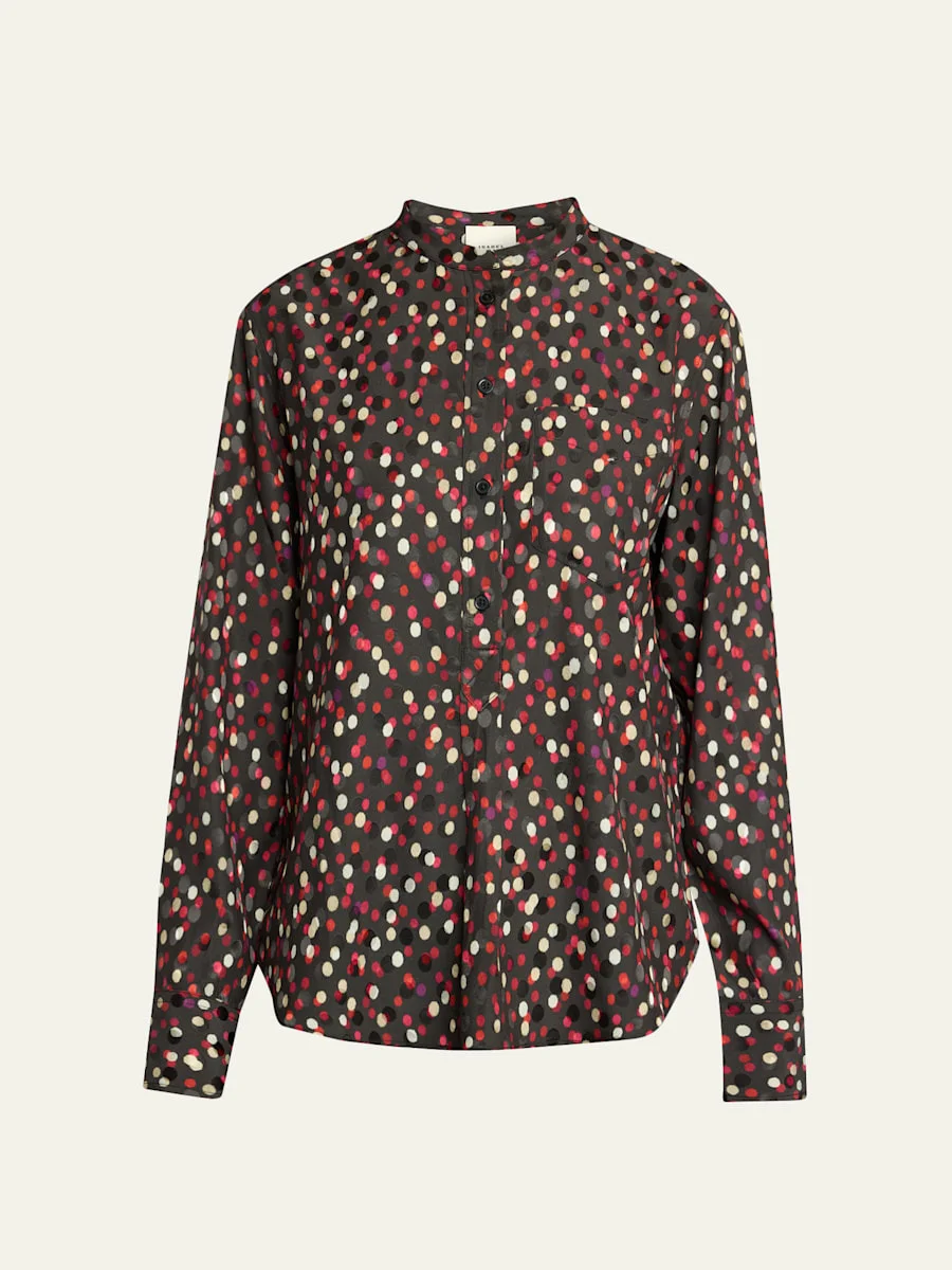 Rusak Polka Dot Silk-Blend Blouse - 1