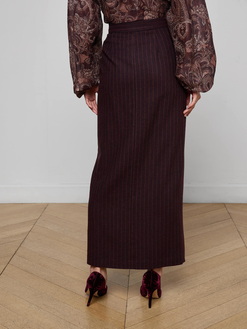Maceline Pinstriped Maxi Skirt 6