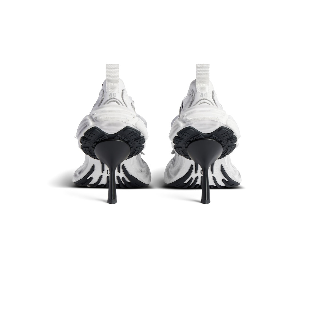Women's Monday Heel Shoe in White/black/grey - 5
