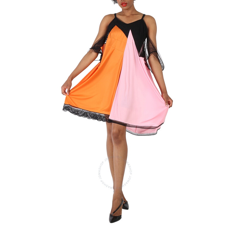 Burberry Midi Dress In Bright Orange, Size One Size - 3