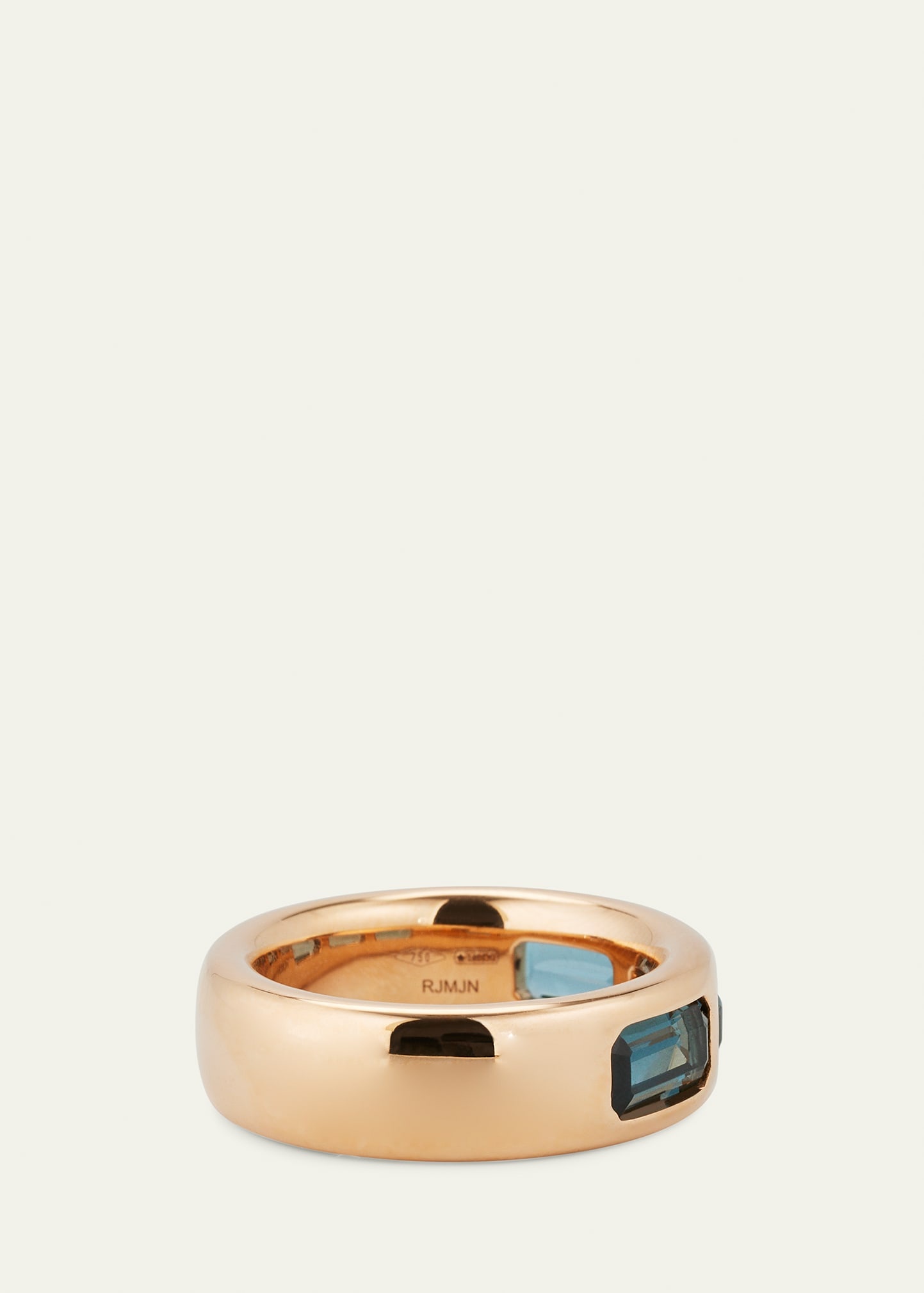 18K Rose Gold Iconica Ring with London Blue Topaz - 3