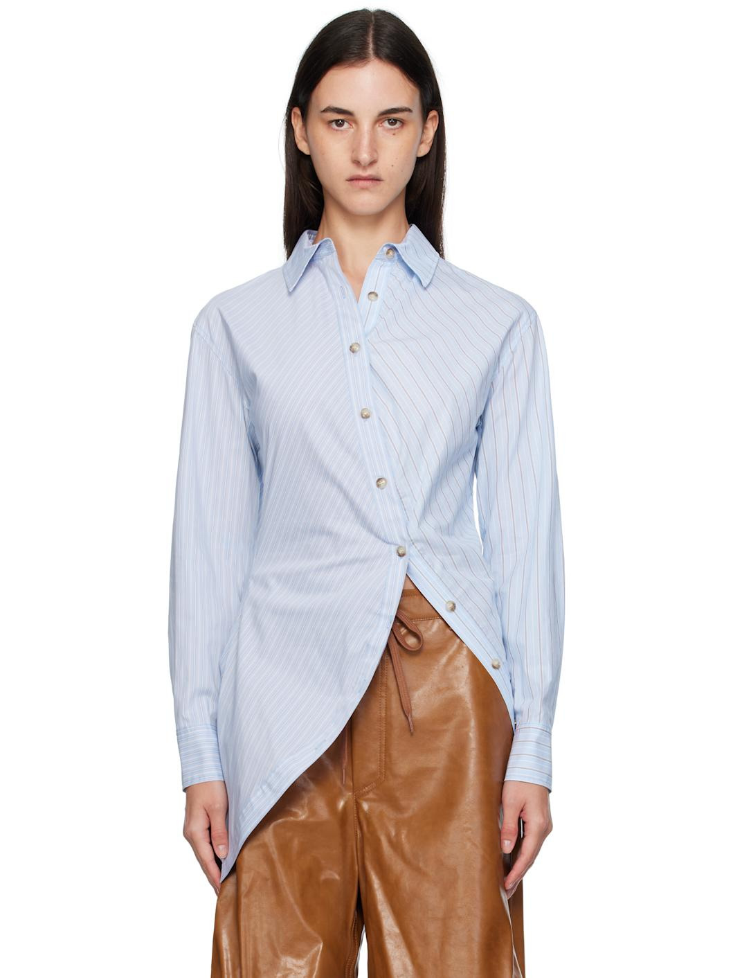 Blue Twist Check Shirt - 1