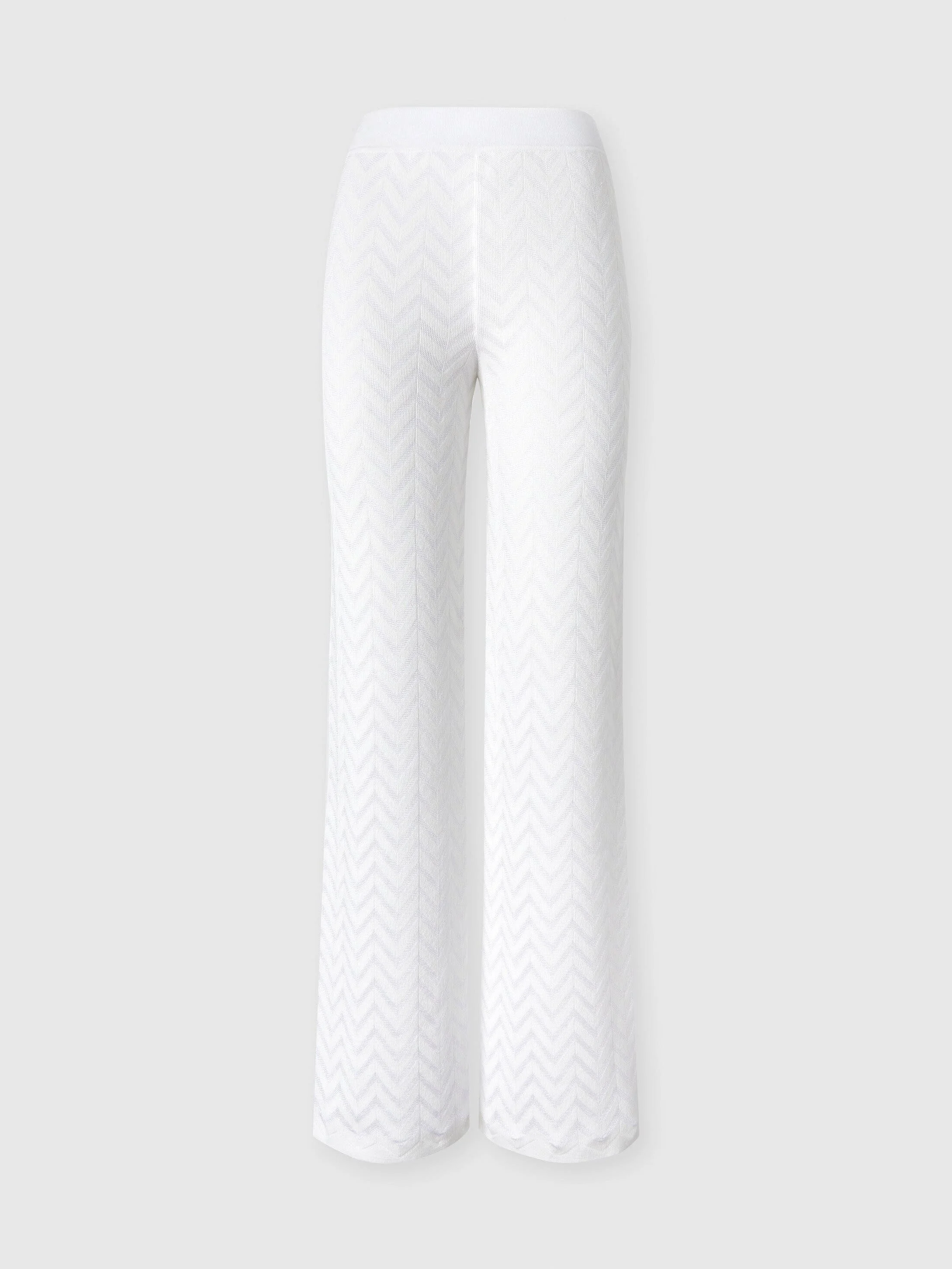 Missoni Straight-leg Stretch Chevron Cotton And Viscose Trousers in White at Nordstrom - 1
