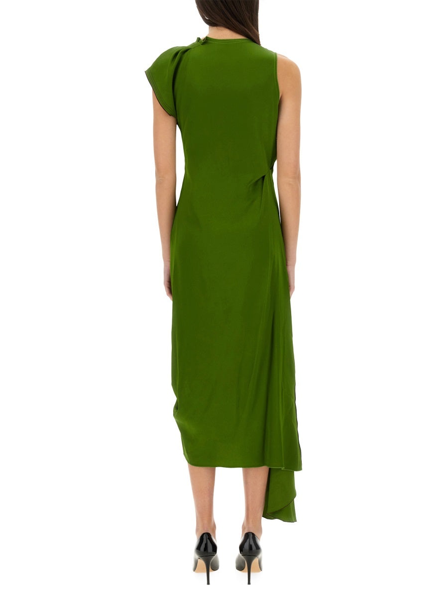 Victoria Beckham Women Draped Midi Dress - 3