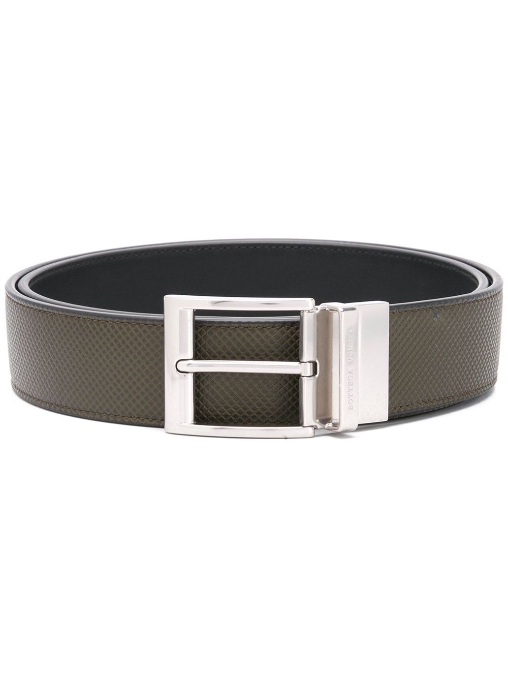 reversible textured leather belt - 1