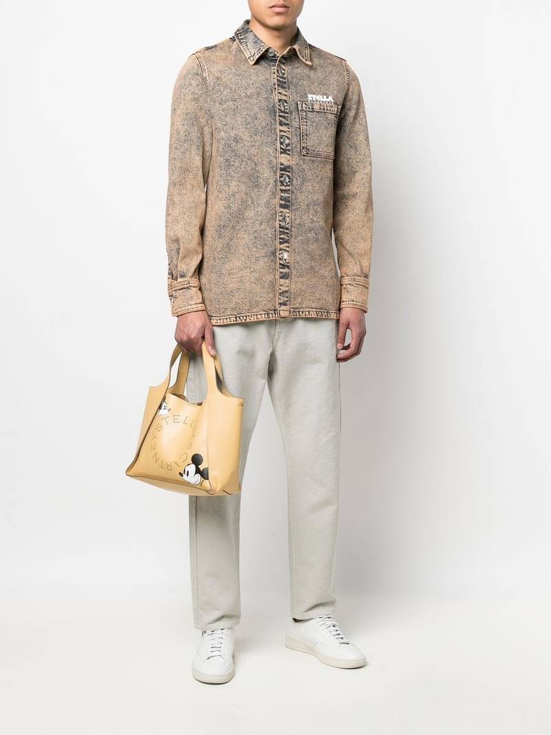 Stella McCartney logo-print denim shirt outlook