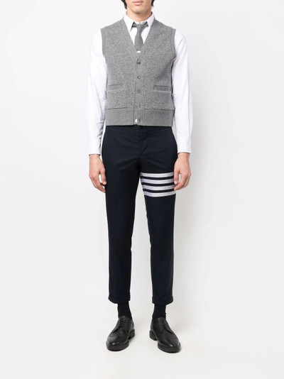 Thom Browne sleeveless cashmere cardigan outlook