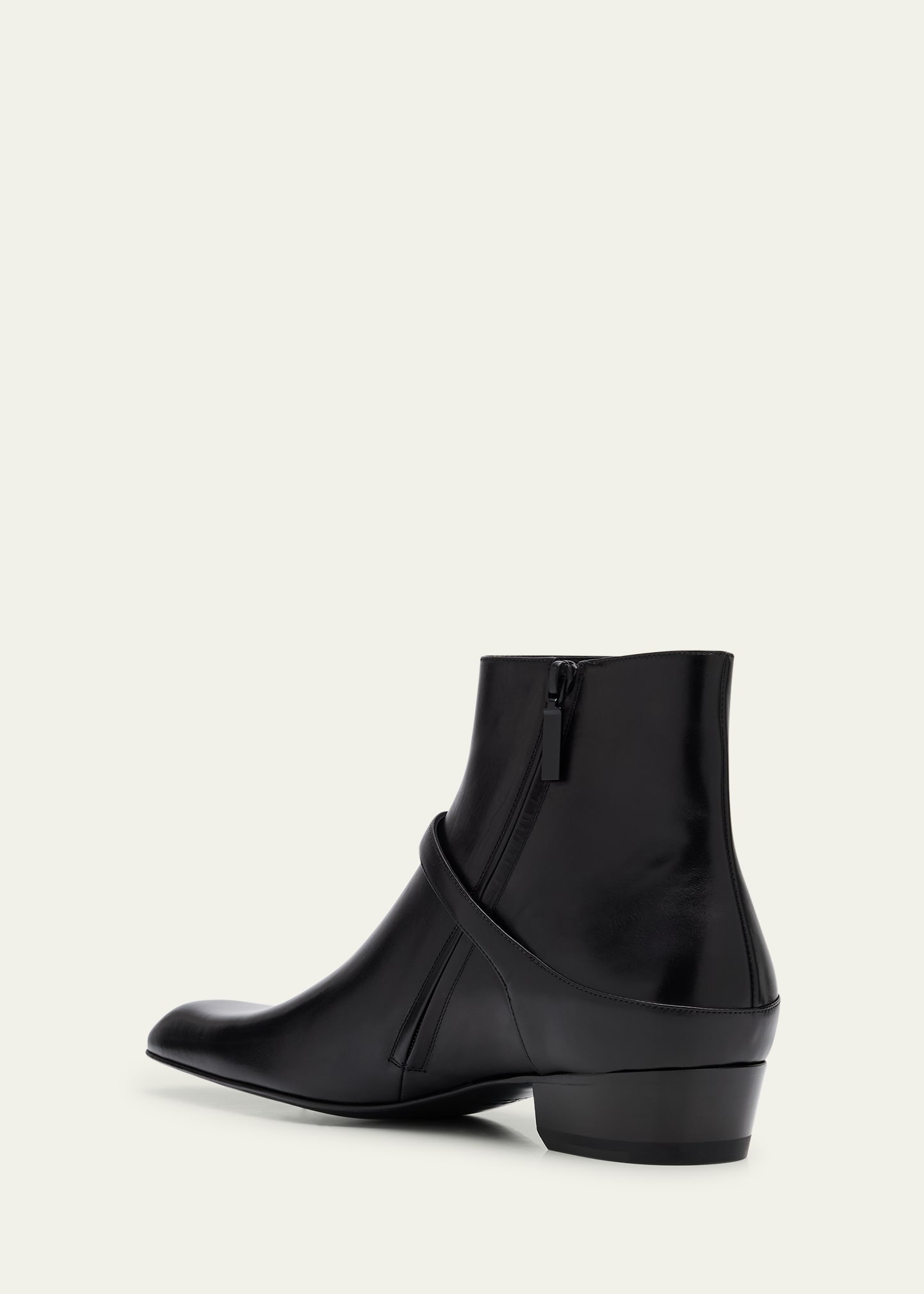 Men's Augustin Leather Zip Ankle Boots - 4