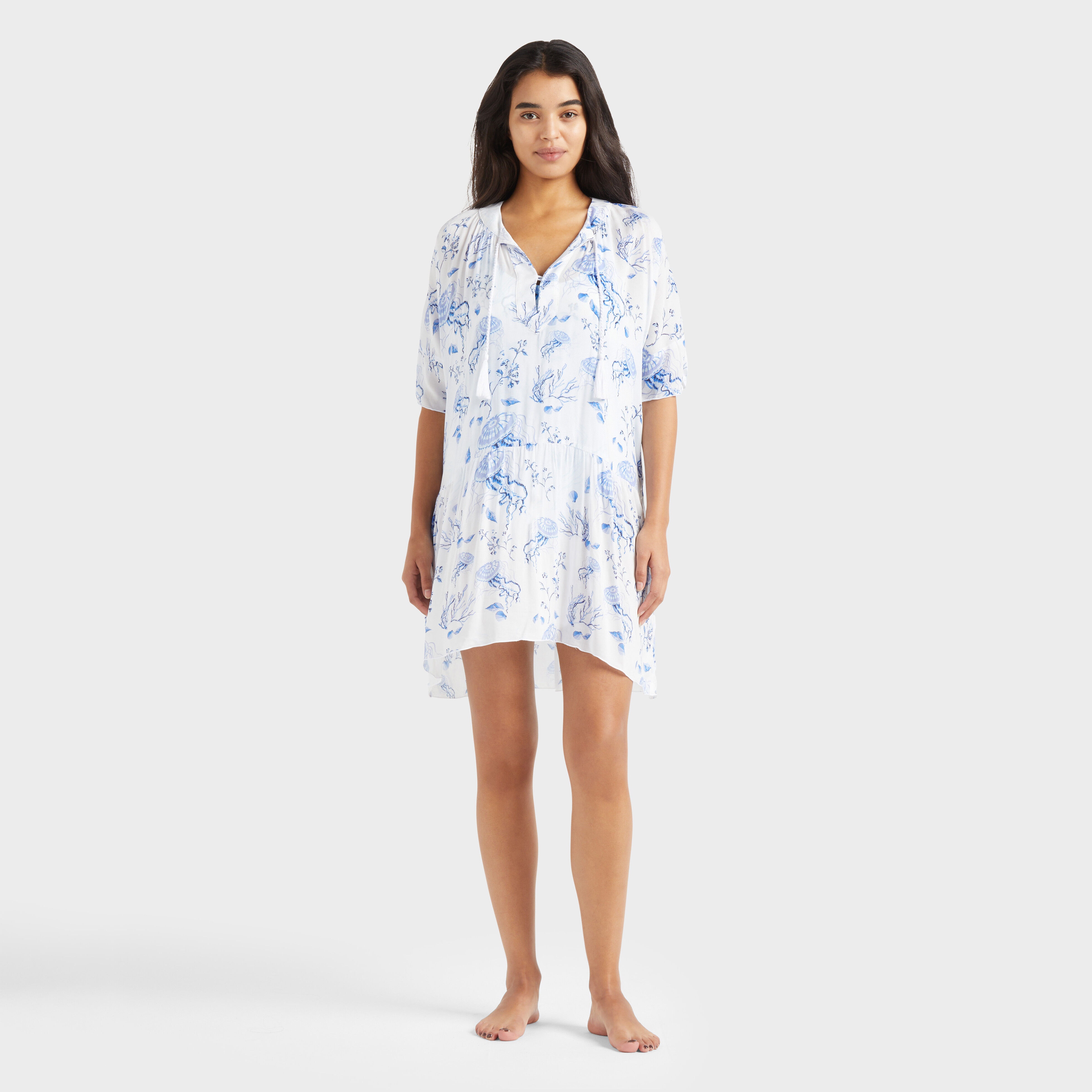 Women Viscose Dress Medusa and Shells - 3