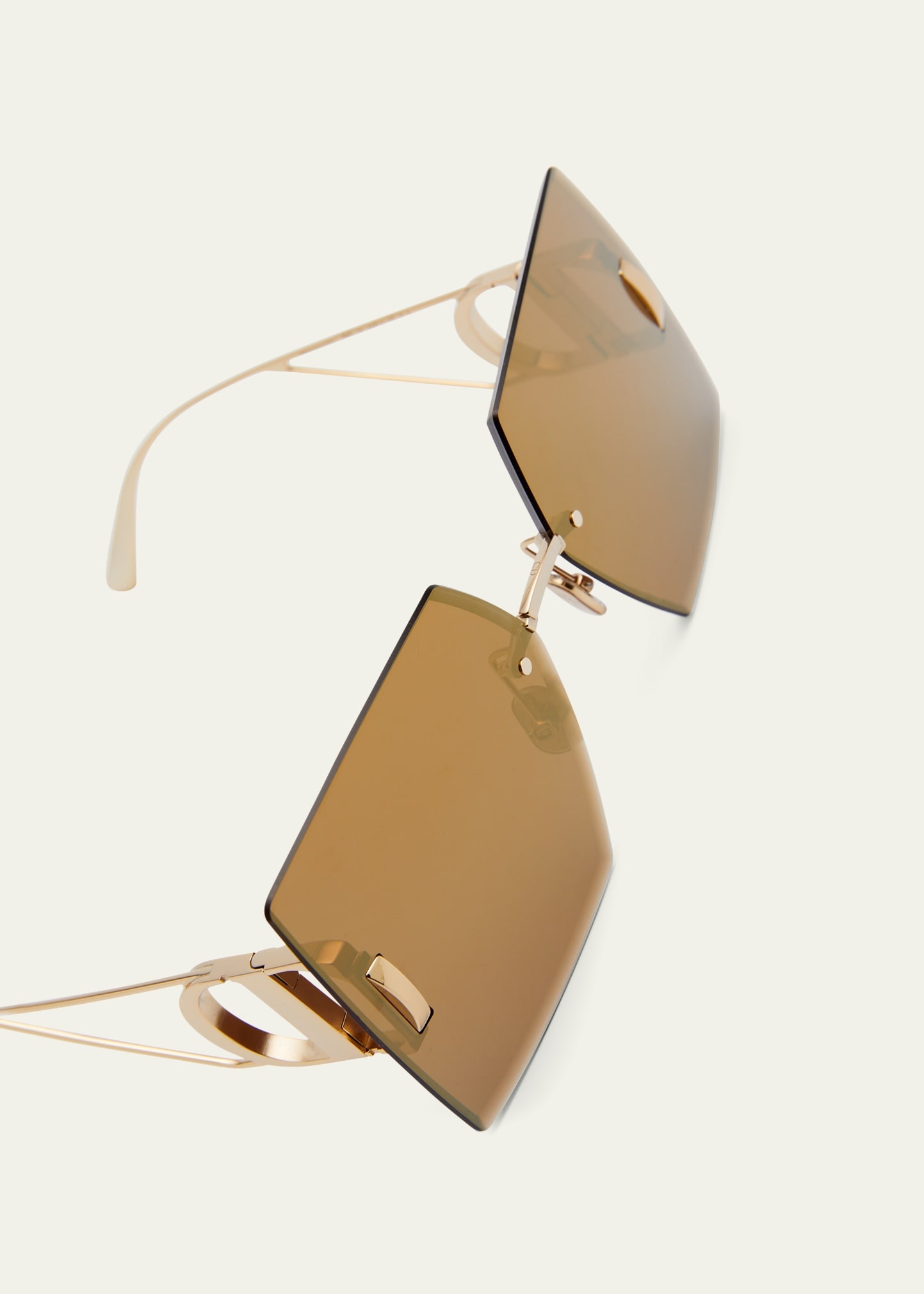 CD Rimless Square Metal Sunglasses - 5