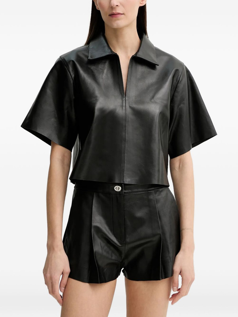 short-sleeve collared top 1