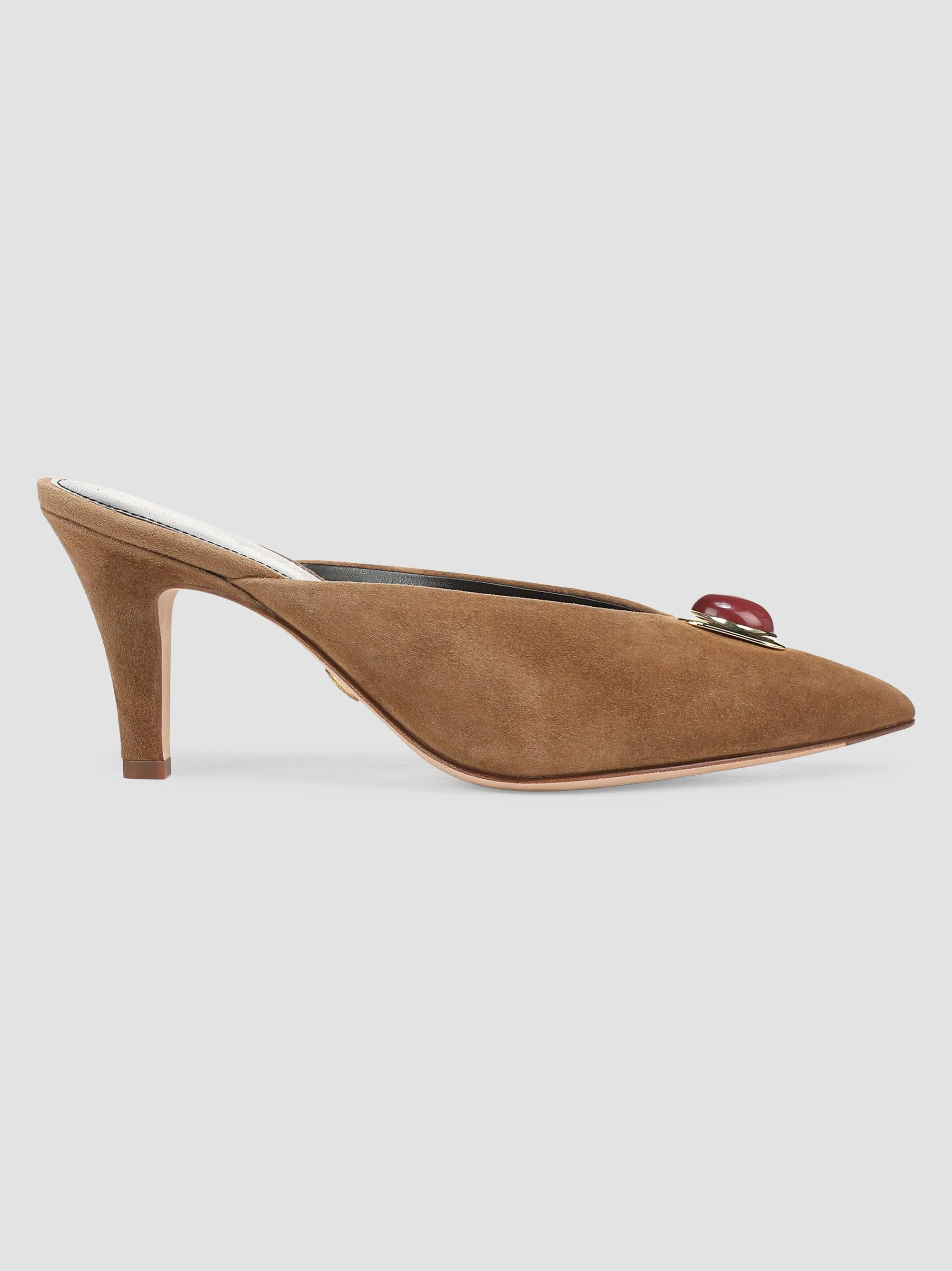 Women's Rochelle 75MM Suede Mules - Chestnut - 1
