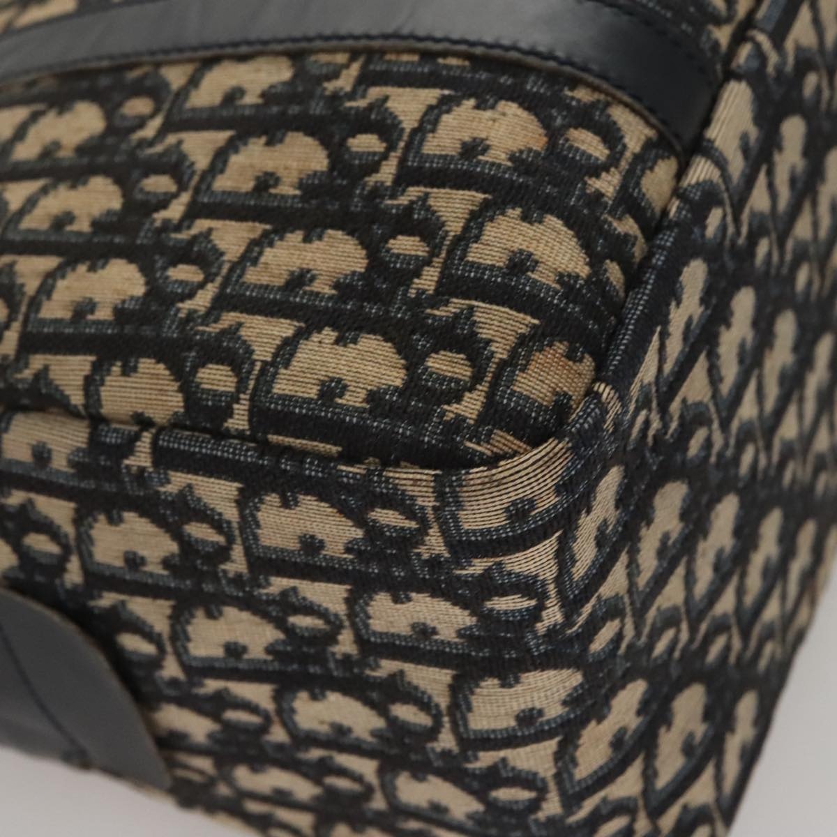 DIOR Trotter Canvas Hand Bag Navy Gold - 10