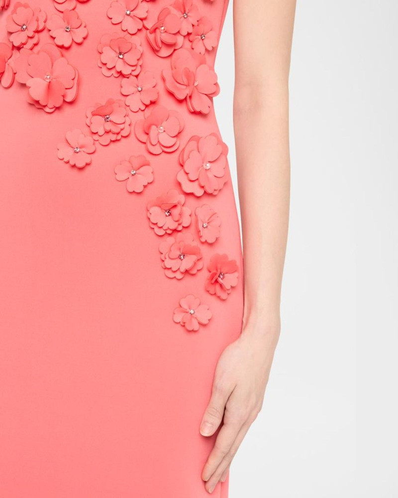 3D Floral Scuba Gown 5