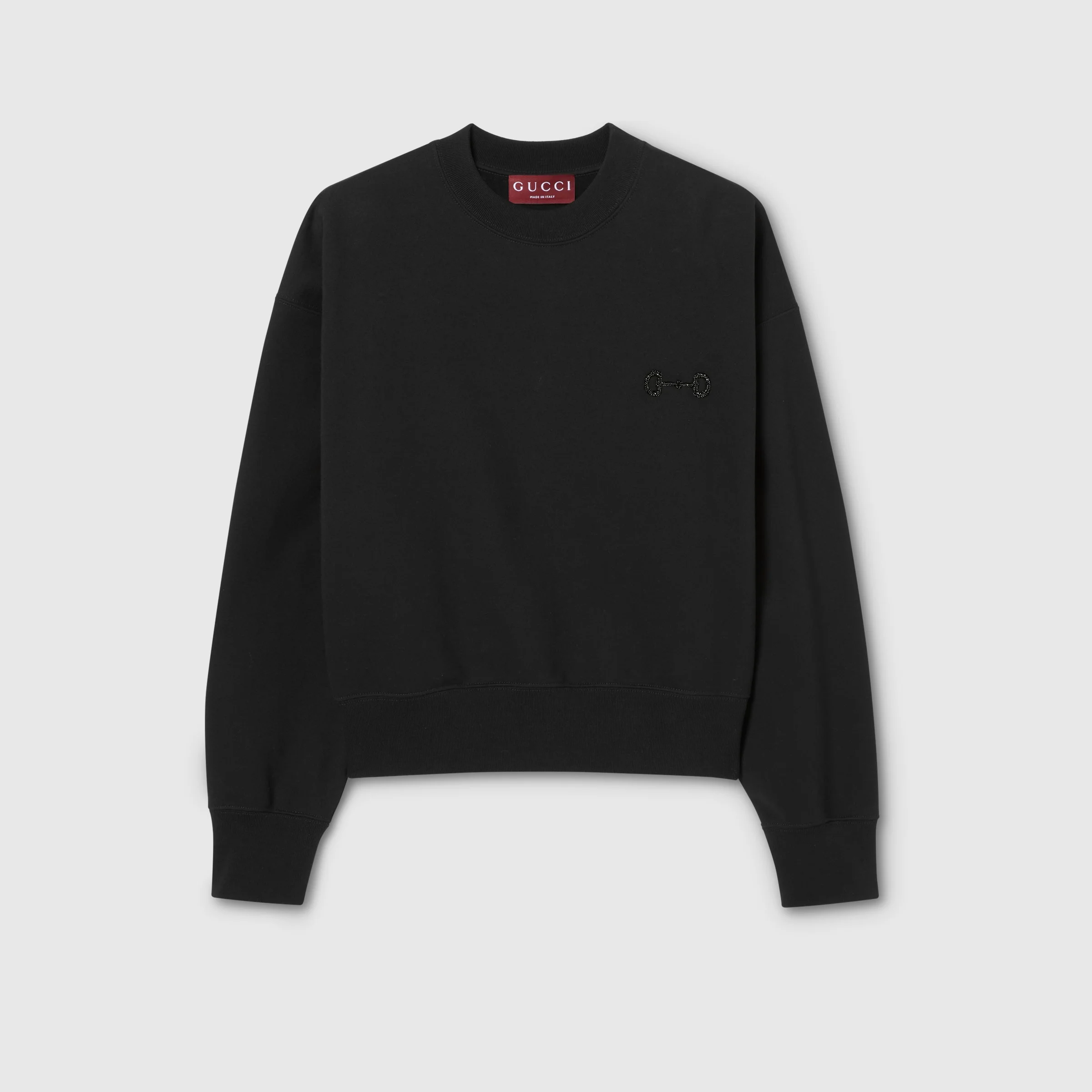 Cotton jersey sweatshirt with embroidery - 1