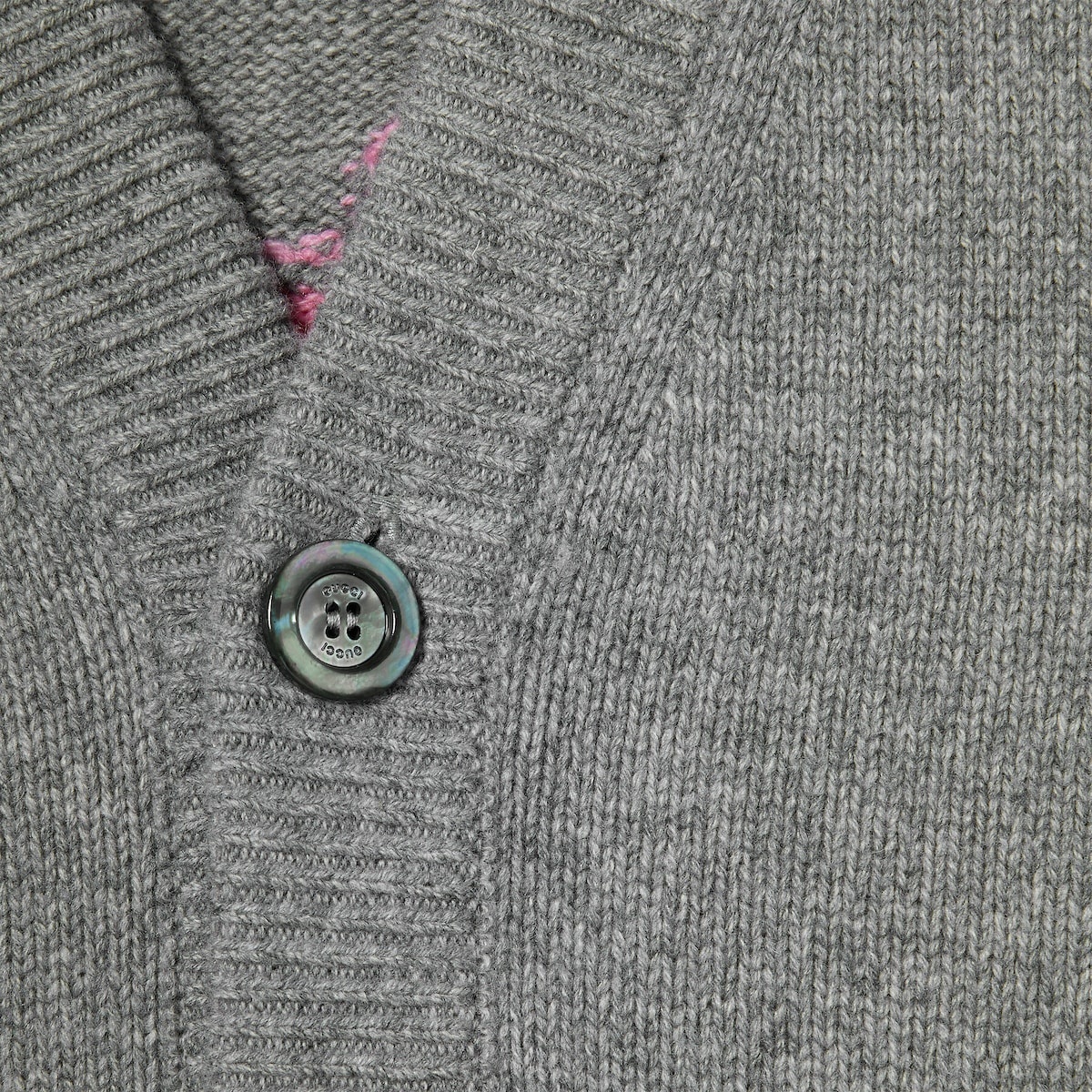 Wool cashmere cardigan with intarsia - 6
