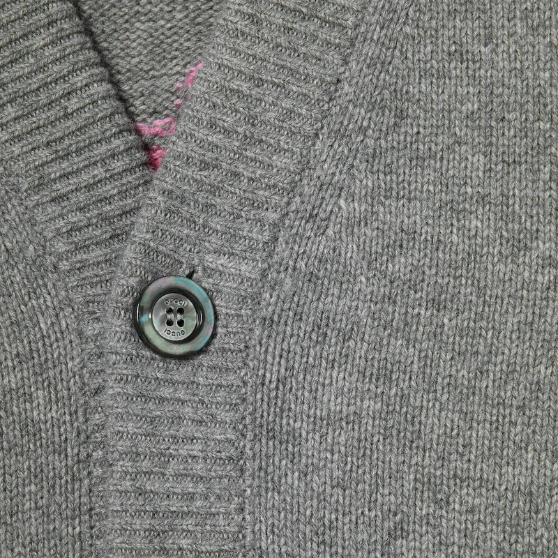 Wool cashmere cardigan with intarsia 6