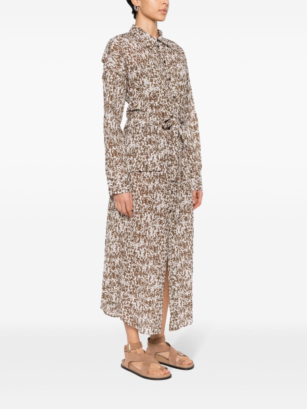 print shirt dress - 3