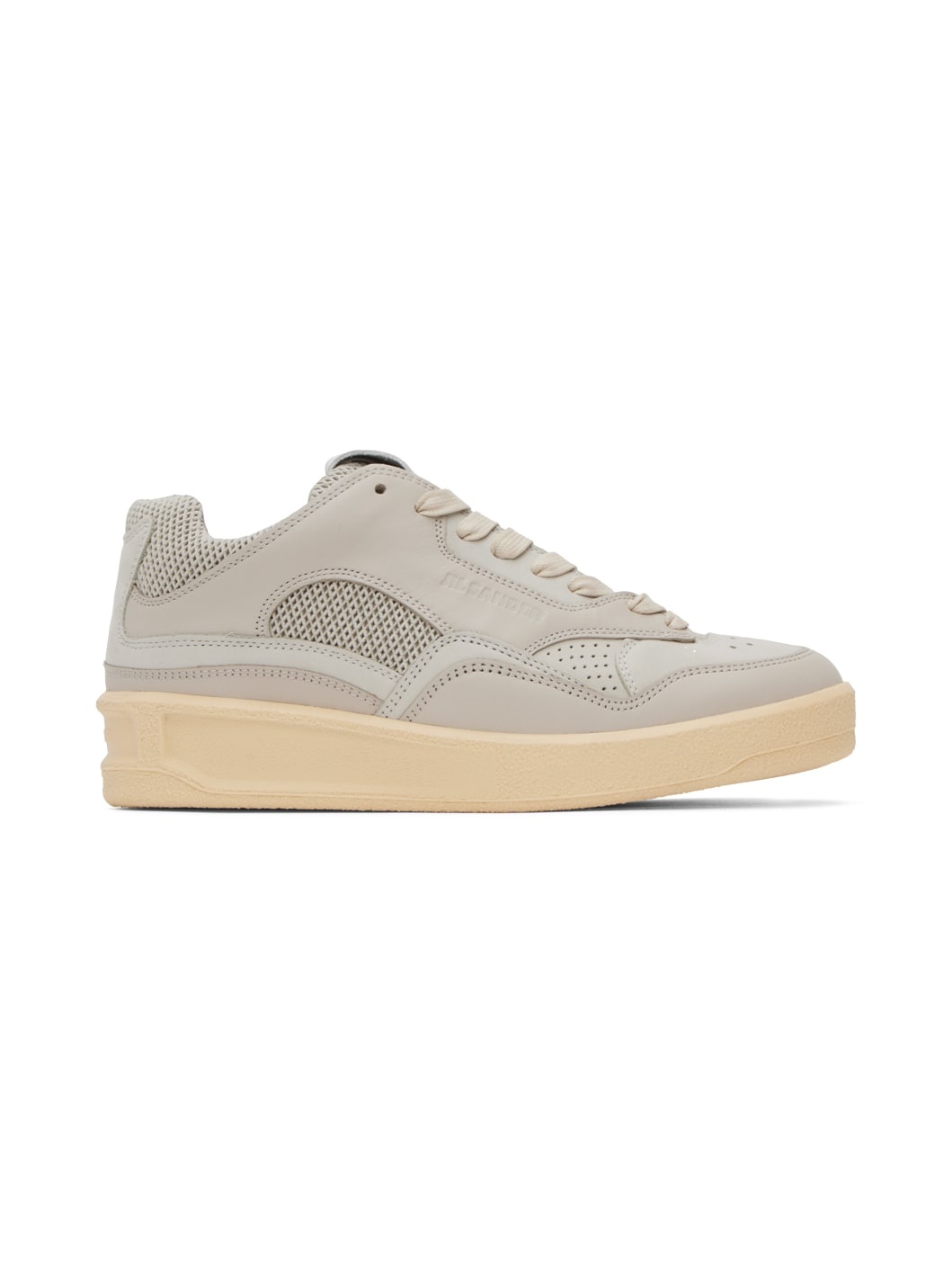 Gray Perforated Sneakers - 1