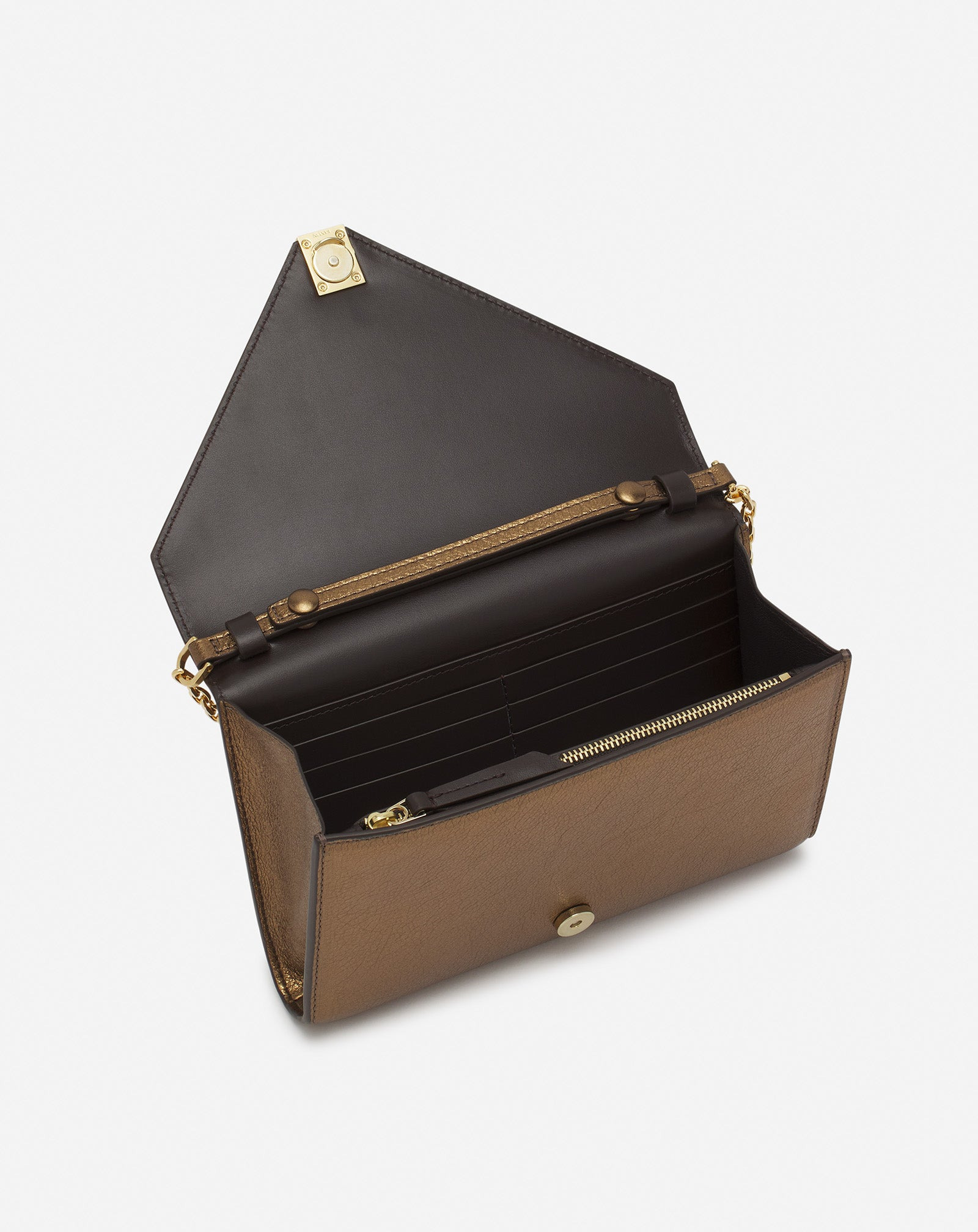 CONCERTO ARPÈGE WALLET BAG IN METALLIC GRAINED LEATHER - 6