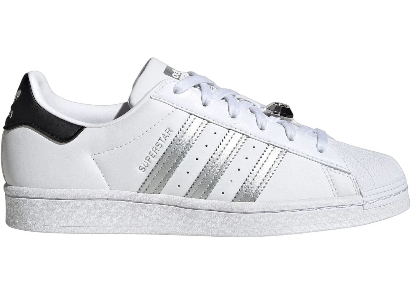 adidas Superstar Cloud White Silver Metallic Core Black (Women's) - 1
