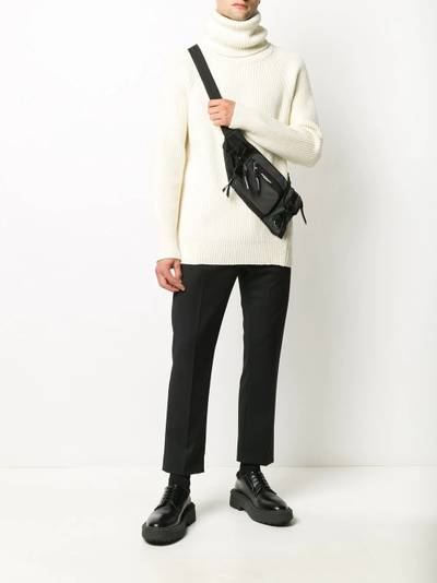 GCDS ribbed-knit roll neck jumper outlook