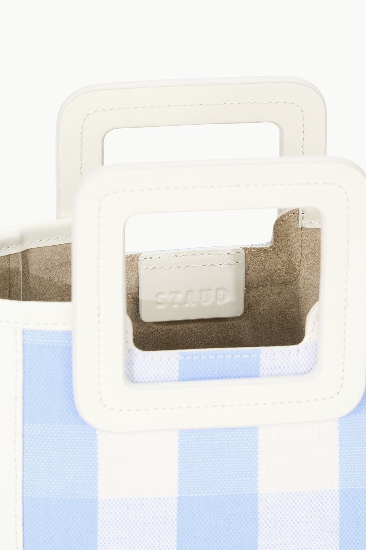 STAUD MINI SHIRLEY BAG SKY GINGHAM - 7