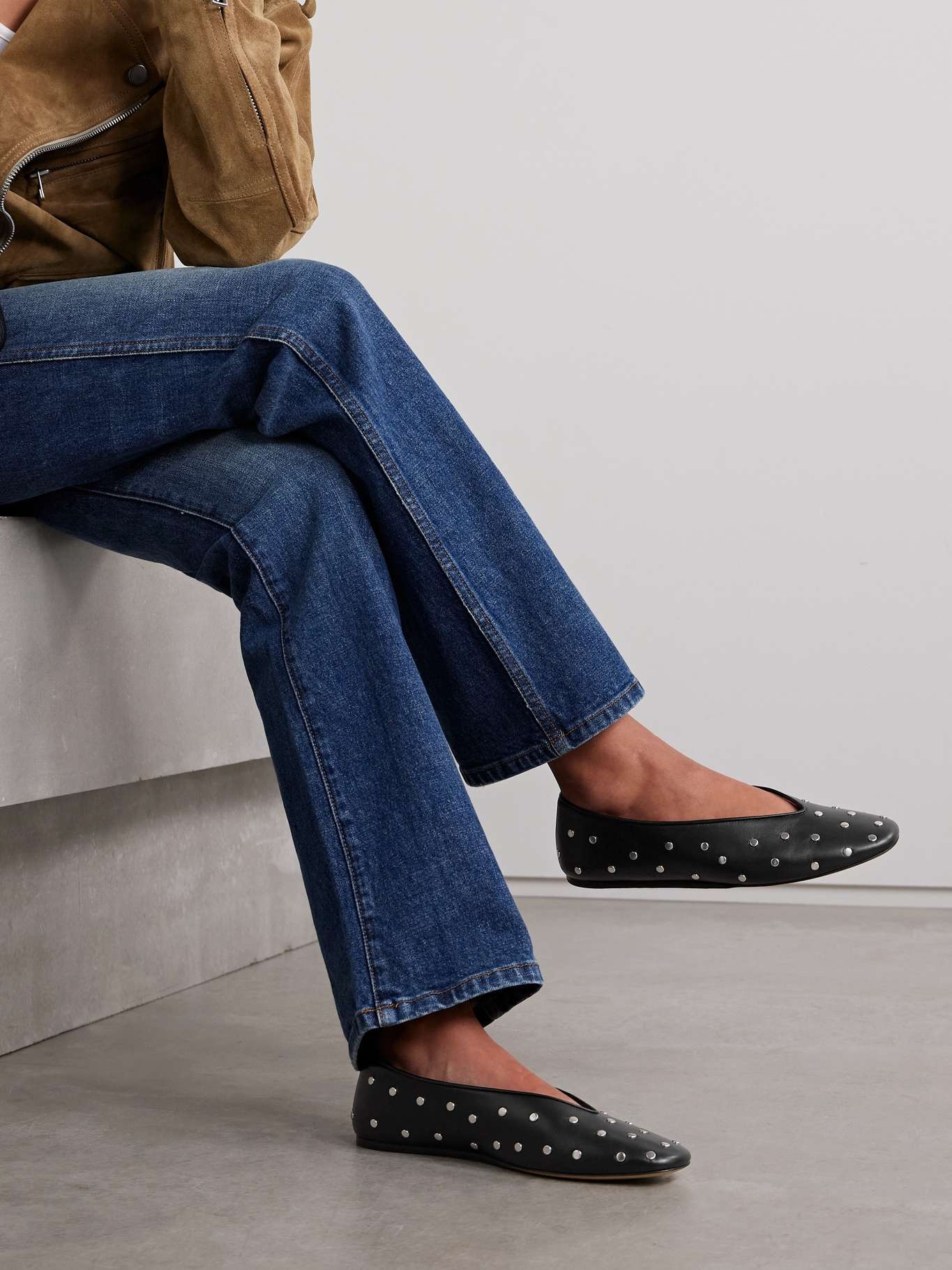 Regency studded leather ballet flats - 2