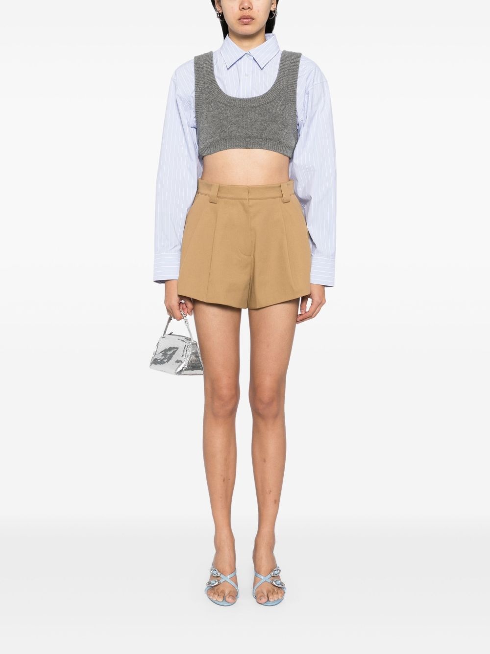 high-waist flared short - 2