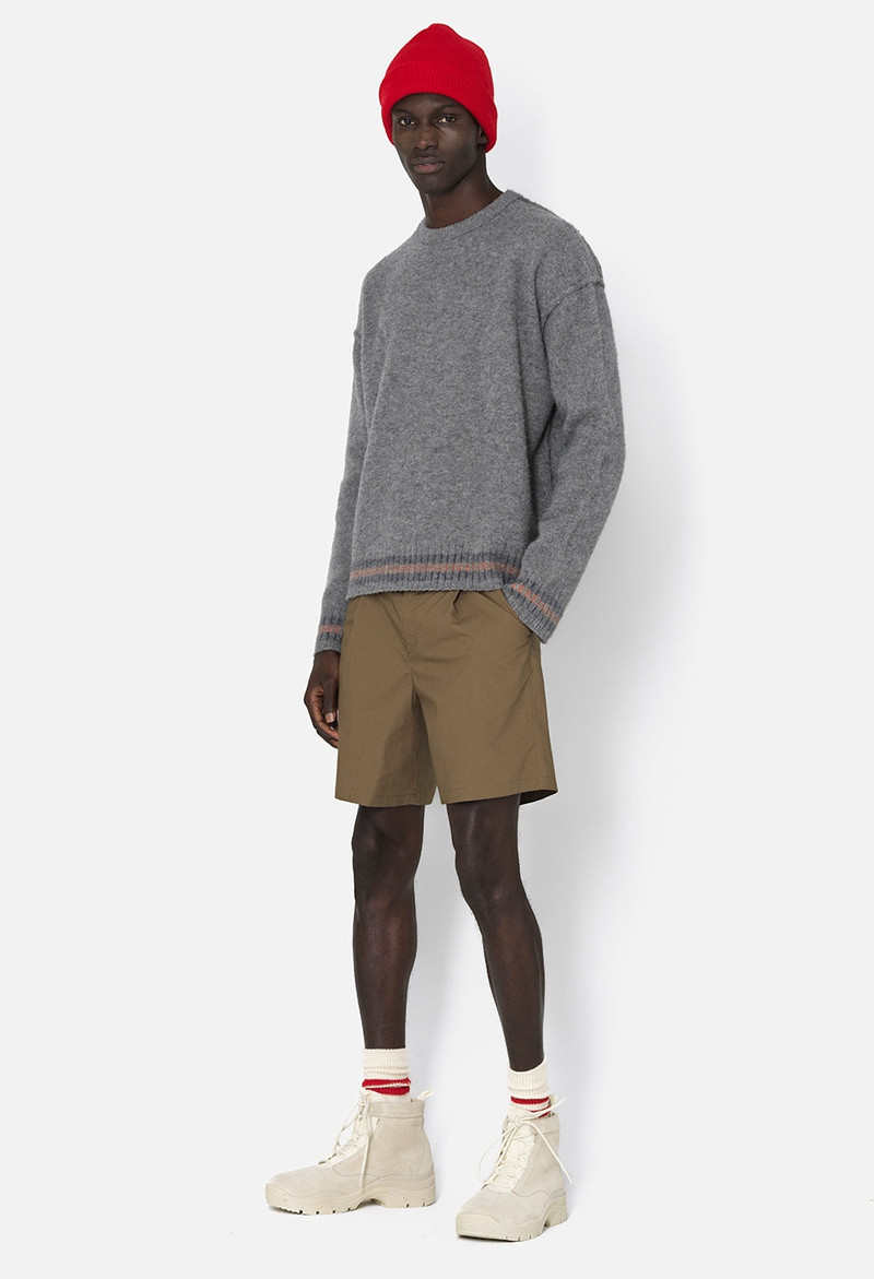 BRUSHED WOOL VARSITY CREW 2