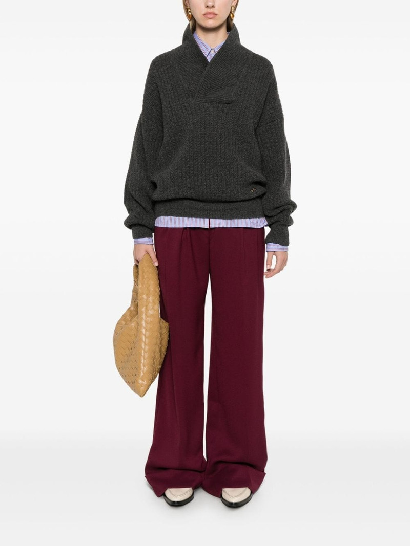 Victoria Beckham wrap-detail sweater outlook