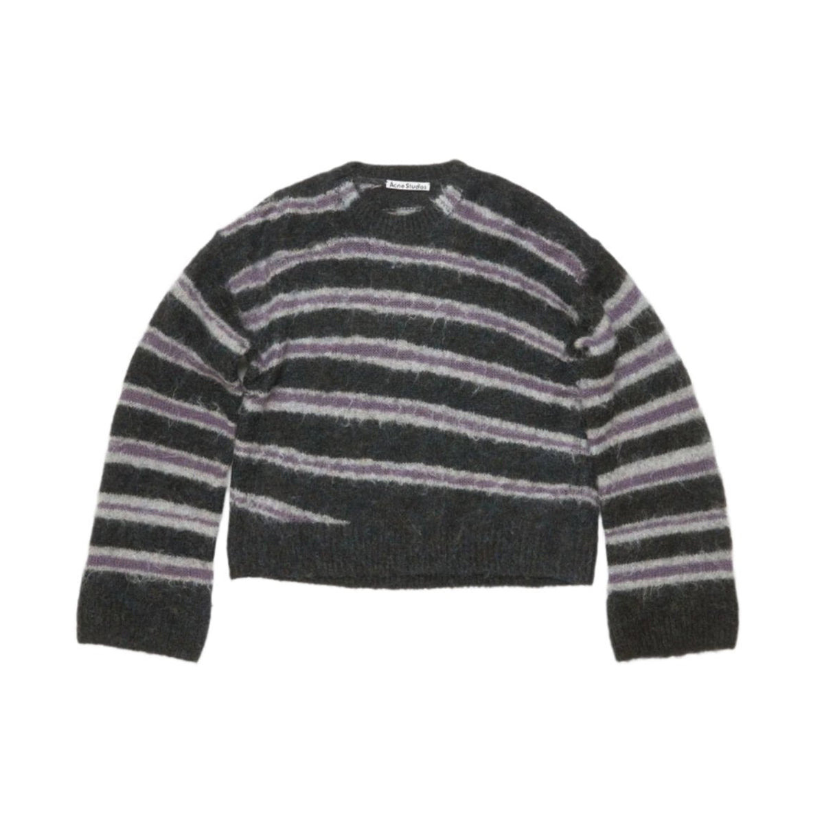 MOHAIR BLEND JUMPER (DARK GREY MELANGE/MULT) - 1