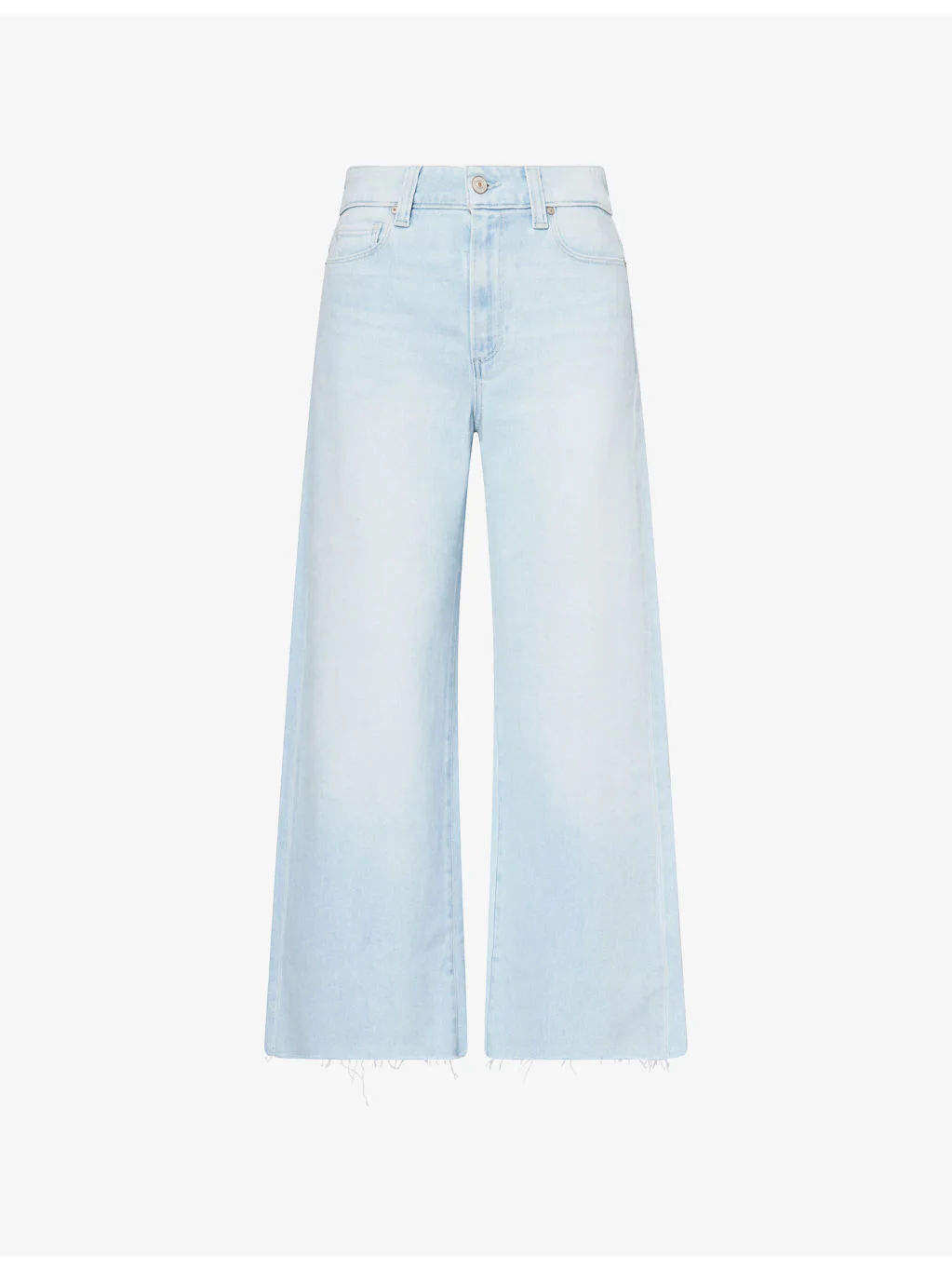 Anessa Raw-Hem Wide-Leg Denim Jeans - 1