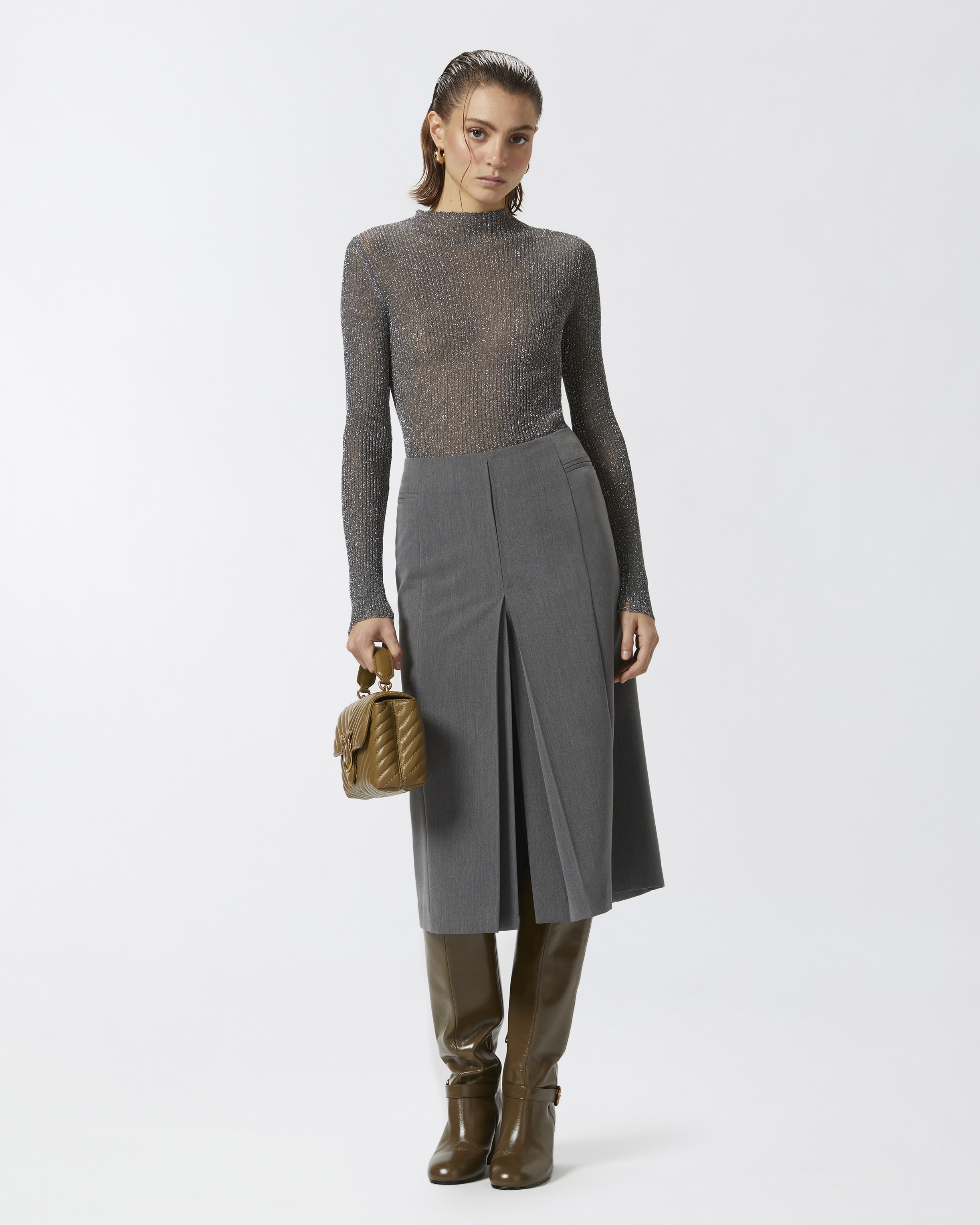 SWEATER WITH METALLIC YARN - 2