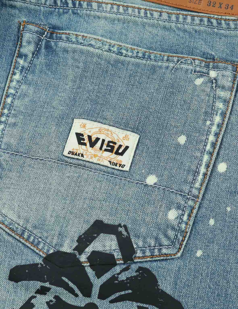 WASHED MULTIPLE DISTRESSED PRINT WITH SPLATTER MARKS CARROT FIT JEANS #2017 9