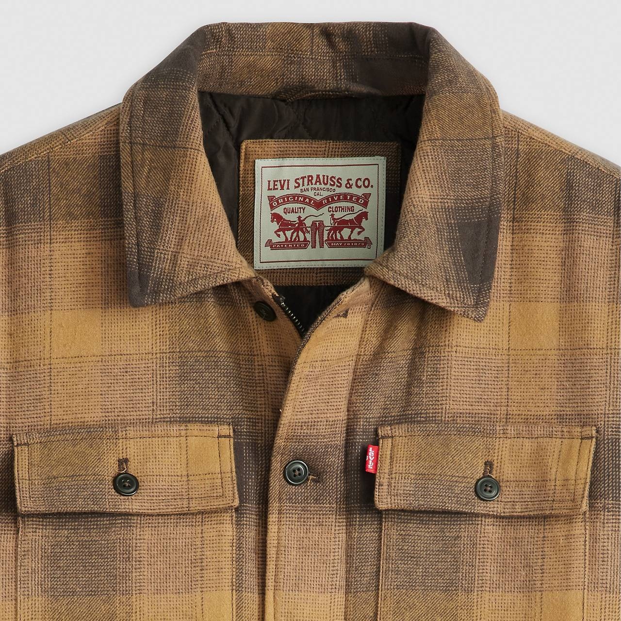 QUILT LINED PLAID SHACKET - 4